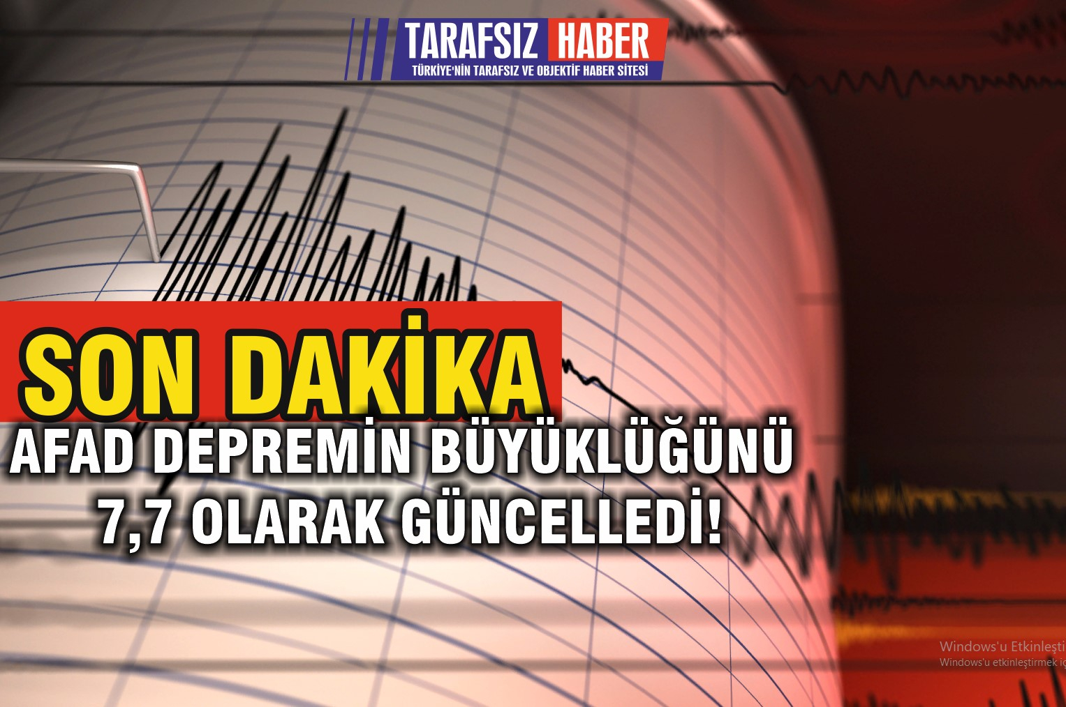 afad depremin büyüklüğünü 7,7 olarak güncelledi