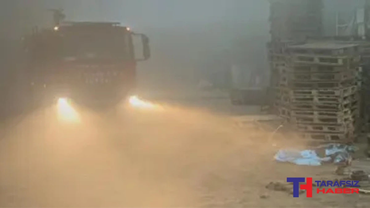 Edirne’de palet fabrikasında yangın