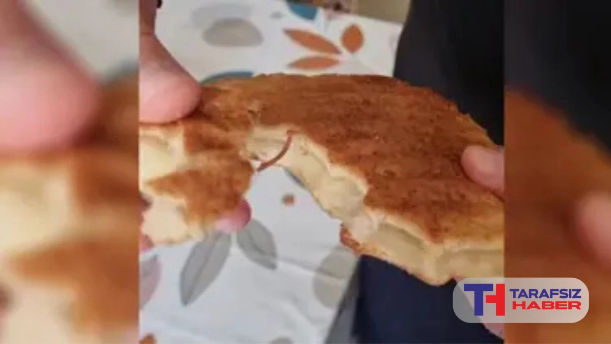 Mide bulandıran g&ouml;r&uuml;nt&uuml;. Ekmekten paket lastiği &ccedil;ıktı