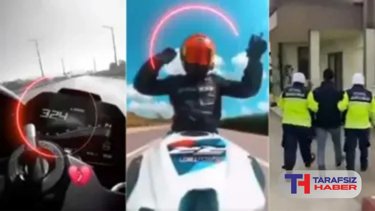 Otobanda 324 kilometre hıza ceza